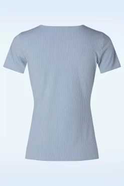 Cheap Banned Retro Fara Top In Blauw