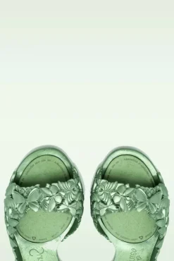 Cheap Sunies Flexi Butterfly Flipflop Sandaaltjes In Glossy Groen