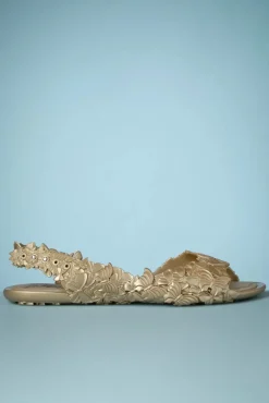 New Sunies Flexi Butterfly Flipflop Sandalen In Goud