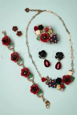 Outlet Lovely Freda Flower Cluster Haarclip En Broche In Goud En Multi
