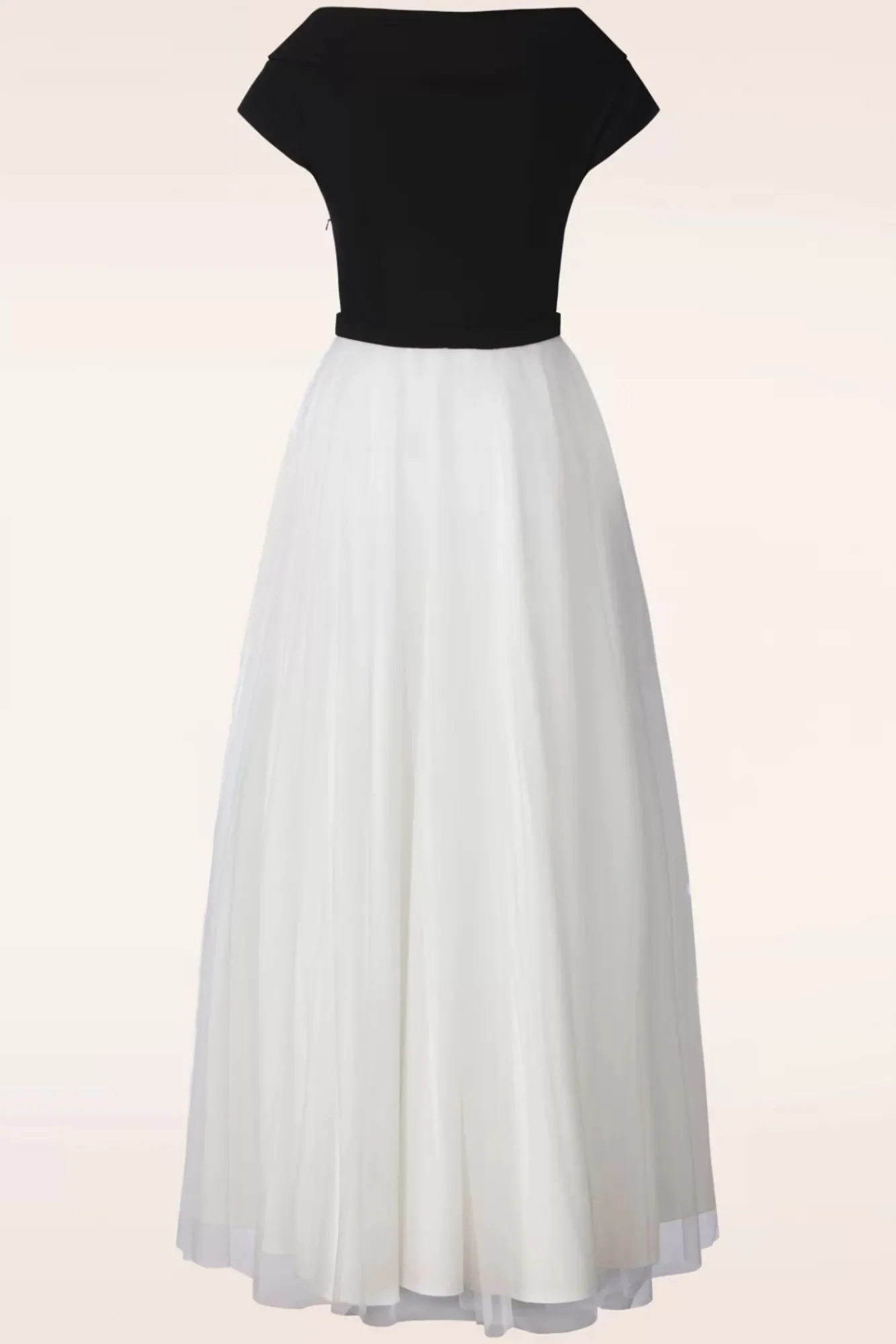 Shop Vintage Diva Fremont Maxi Jurk In Zwart En Wit