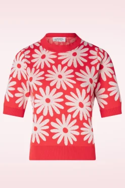 Outlet Compania Fantastica Freya Flower Jumper In Rood