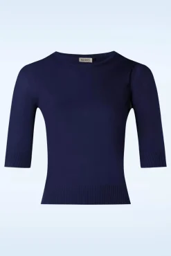 Best Sale Banned Retro Grace Jumper In Marineblauw