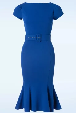 Discount Vintage Chic for Topvintage Gwen Pencil Jurk In Koningsblauw