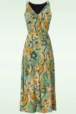 Shop King Louie Hazel Jurk Frenzy In Dusty Turquoise