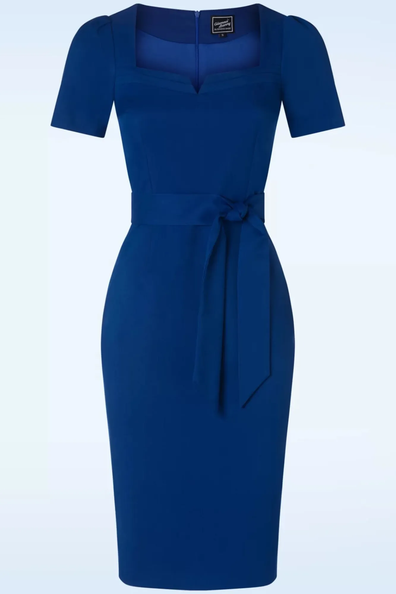 Shop Glamour Bunny Business Babe Helena Pencil Jurk In Koningsblauw