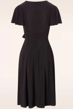 Best Vintage Chic for Topvintage Irene Overslag Swingjurk In Zwart