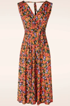 Fashion Vintage Chic for Topvintage Jane Ditsy Flower Swing Jurk In Multi