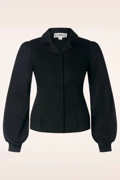 Shop Collectif Clothing Jerry Blouse In Zwart