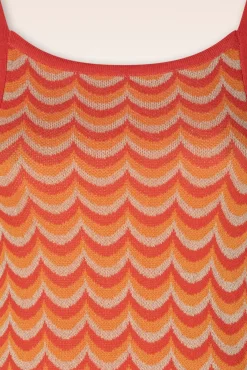 Sale WNT Collection Jessie Waves Midi Jurk In Oranje