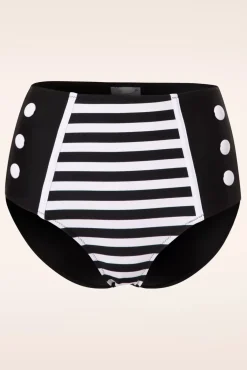 Store Belsira Joelle Stripes Bikinibroekje In Zwart En Wit