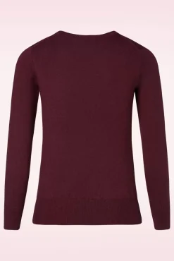 Hot Mak Sweater Kelly Trui In Bordeauxrood