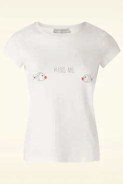 Cheap Mademoiselle Yu00e9Yu00e9 Kiss Me T-Shirt In Ecru