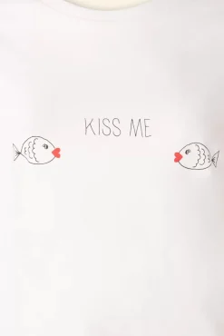 Cheap Mademoiselle Yu00e9Yu00e9 Kiss Me T-Shirt In Ecru