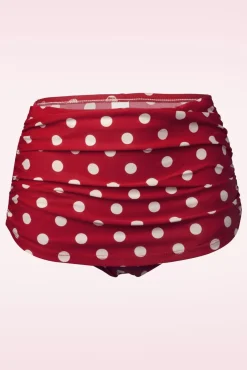 Store Esther Williams Klassieke Polka-Bikinibroek In Rood En Wit