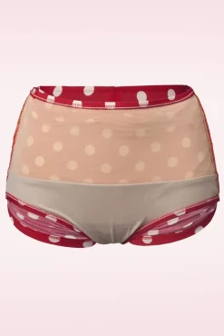 Store Esther Williams Klassieke Polka-Bikinibroek In Rood En Wit