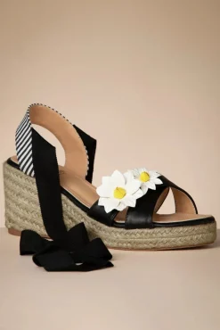 New Banned Retro Lady Daisy Sleehakken In Zwart