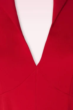 Hot Vintage Diva Laura Lee Swing Jurk In Rood