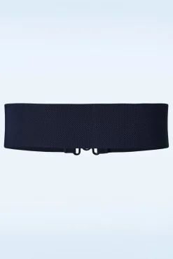 Outlet Banned Retro Lauren Retro Stretchriem In Marineblauw