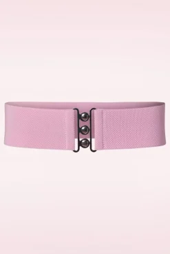 Cheap Banned Retro Lauren Vintage Stretchriem In Lichtroze