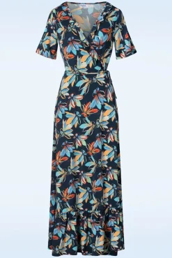Flash Sale Md'M Lenia Floral Maxi Jurk In Blauw