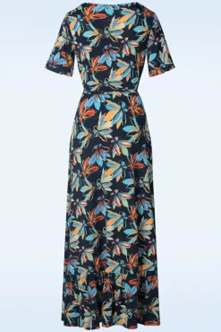 Flash Sale Md'M Lenia Floral Maxi Jurk In Blauw