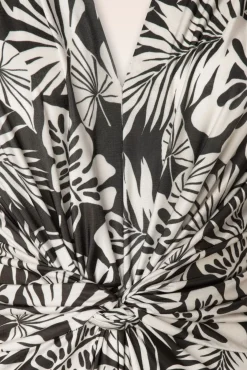 Hot Vintage Chic for Topvintage Lina Leaf Print Jumpsuit In Zwart