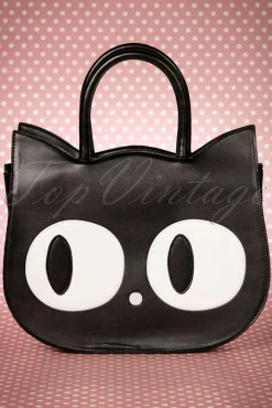 Cheap Banned Retro Lizzy De Big Eyed Cat Tas In Zwart