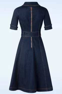 Cheap Rock-a-Booty Lucielle Swing Jurk In Donkerdenim