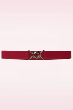 Sale Banned Retro Macha Stretch Riem In Rood