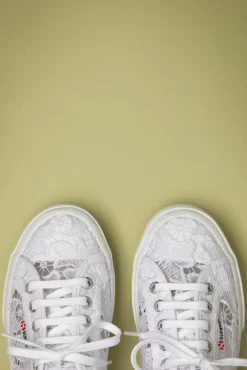 New Superga Macrame Sneakers In Wit