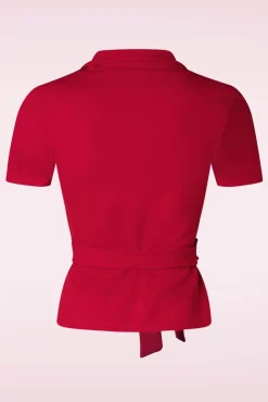 Discount Vintage Chic for Topvintage Maggie Wikkeltop In Rood