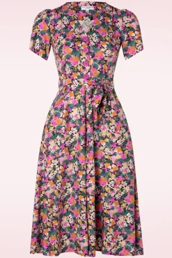 Hot Very Cherry Magnolia Jurk In Botanica Rose