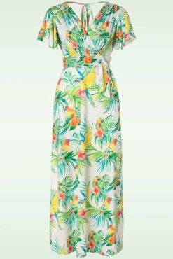 Cheap Vintage Chic for Topvintage Malia Tropical Parrot Maxi Jurk In Multi