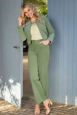 Flash Sale King Louie Marcie Babyrib Broek In Basilicumgroen