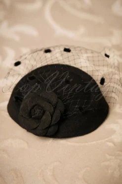 Sale Banned Retro Marilyn Fascinator In Zwart
