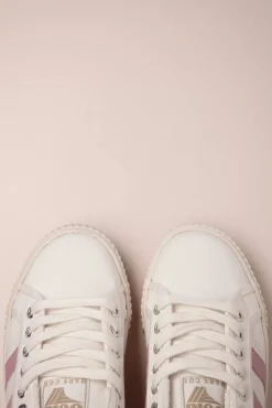Online Gola Mark Cox Tennis Sneakers In Gebroken Wit En Lichtroze