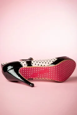 Shop Banned Retro Mary Jane Pumps In Zwart En Beige Roze