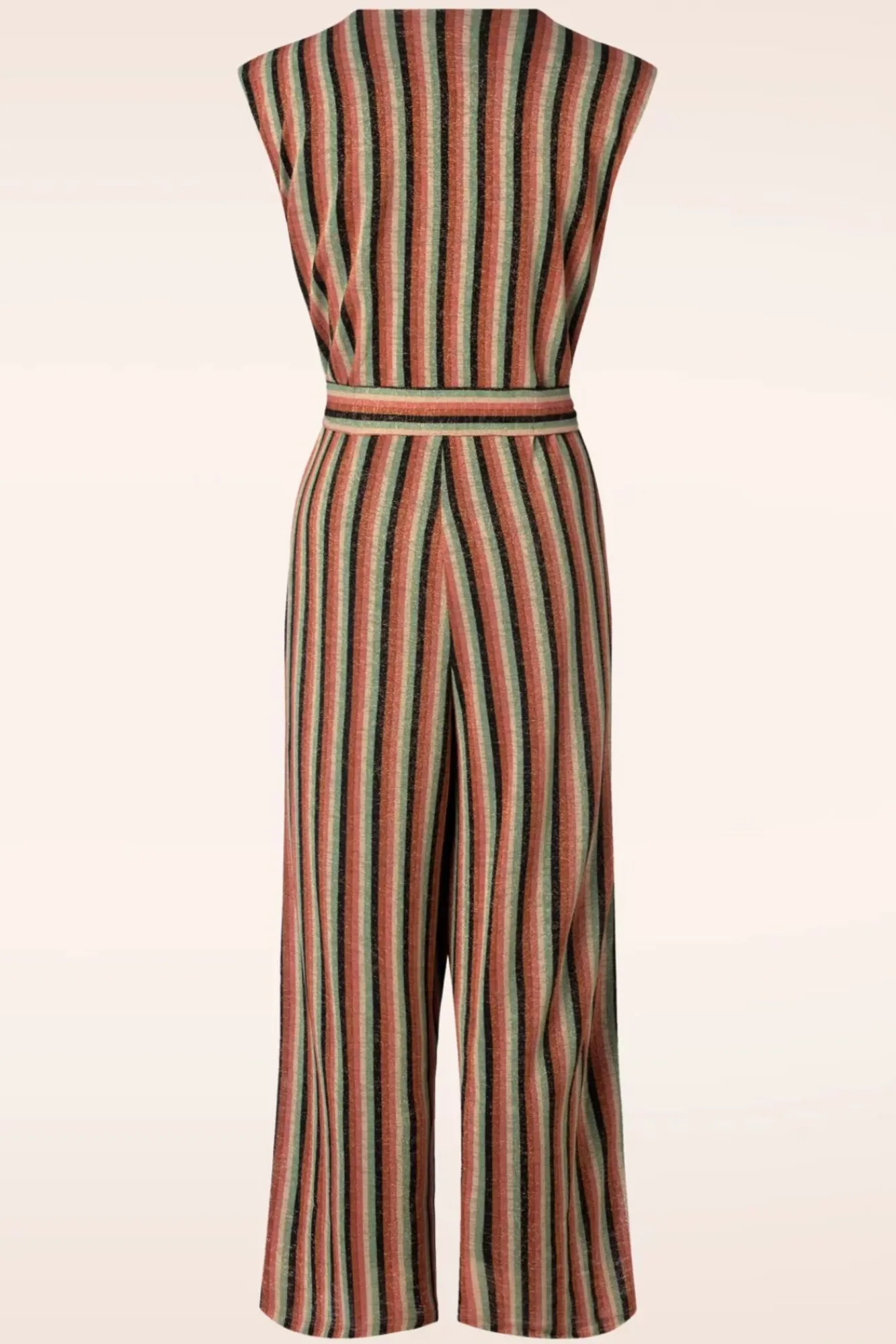Hot King Louie Mary Piso Stripe Jumpsuit In Zwart