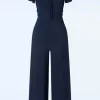 Cheap Vintage Chic for Topvintage Matilda Jumpsuit In Marineblauw