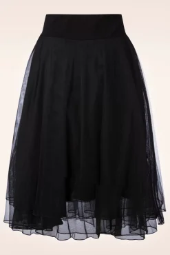 Discount LaLamour Mendy Mesh Gelaagde Rok In Zwart