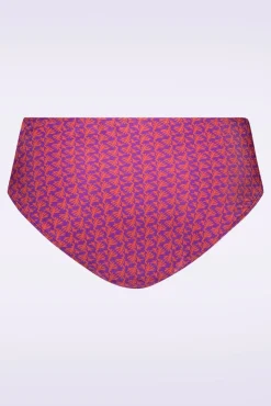 Cheap TC Beach Mid Waist Coral Bikinibroekje In Paars