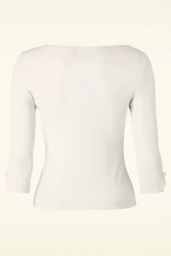 Shop Banned Retro Modern Love Top In Ivoor