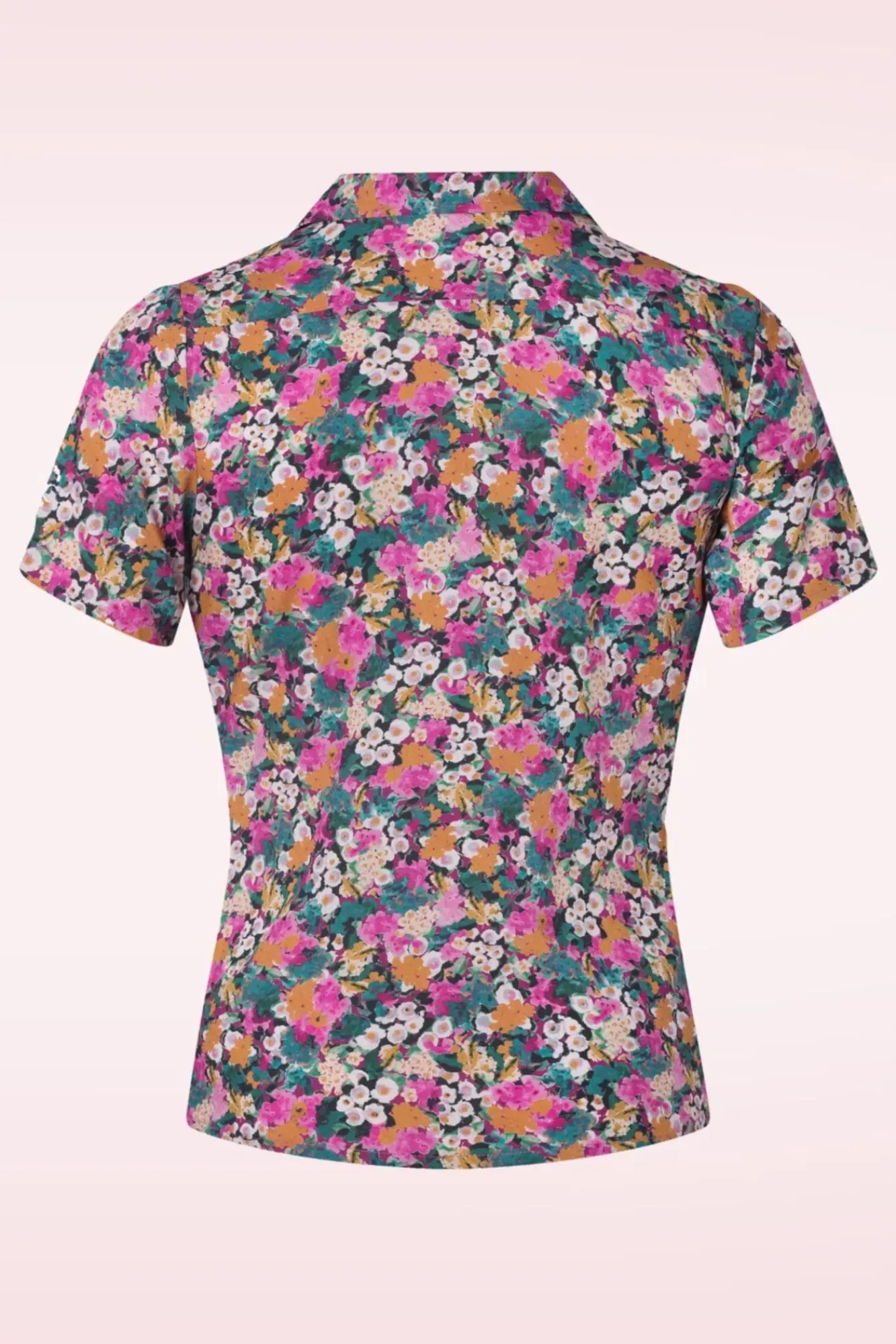Hot Very Cherry Montmartre Botanica Rose Blouse In Multi