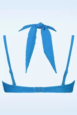 Cheap TC Beach Multiway Bikinitop In Blue Snake