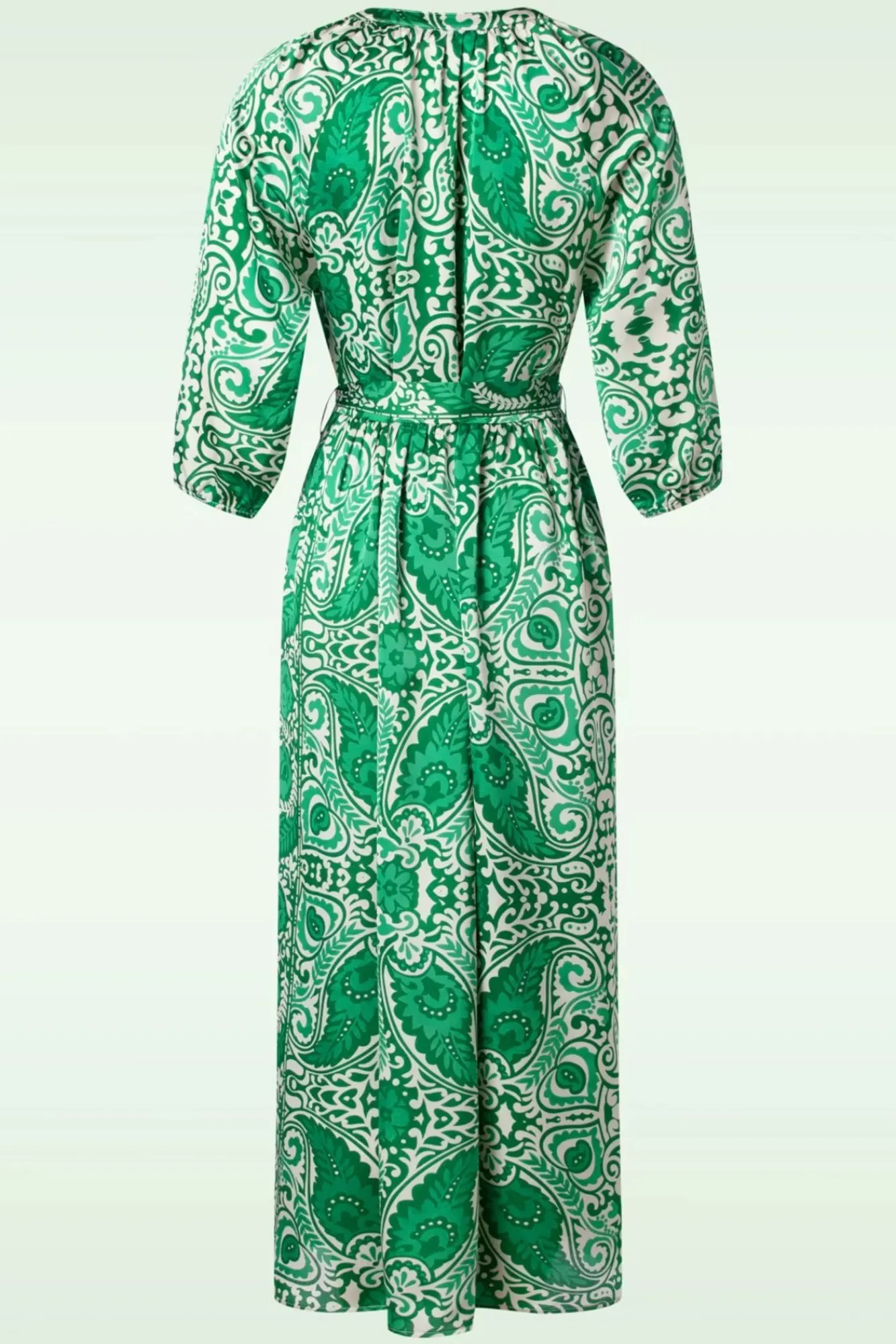 Online Smashed Lemon Myra Maxi Jurk In Gebroken Wit En Groen