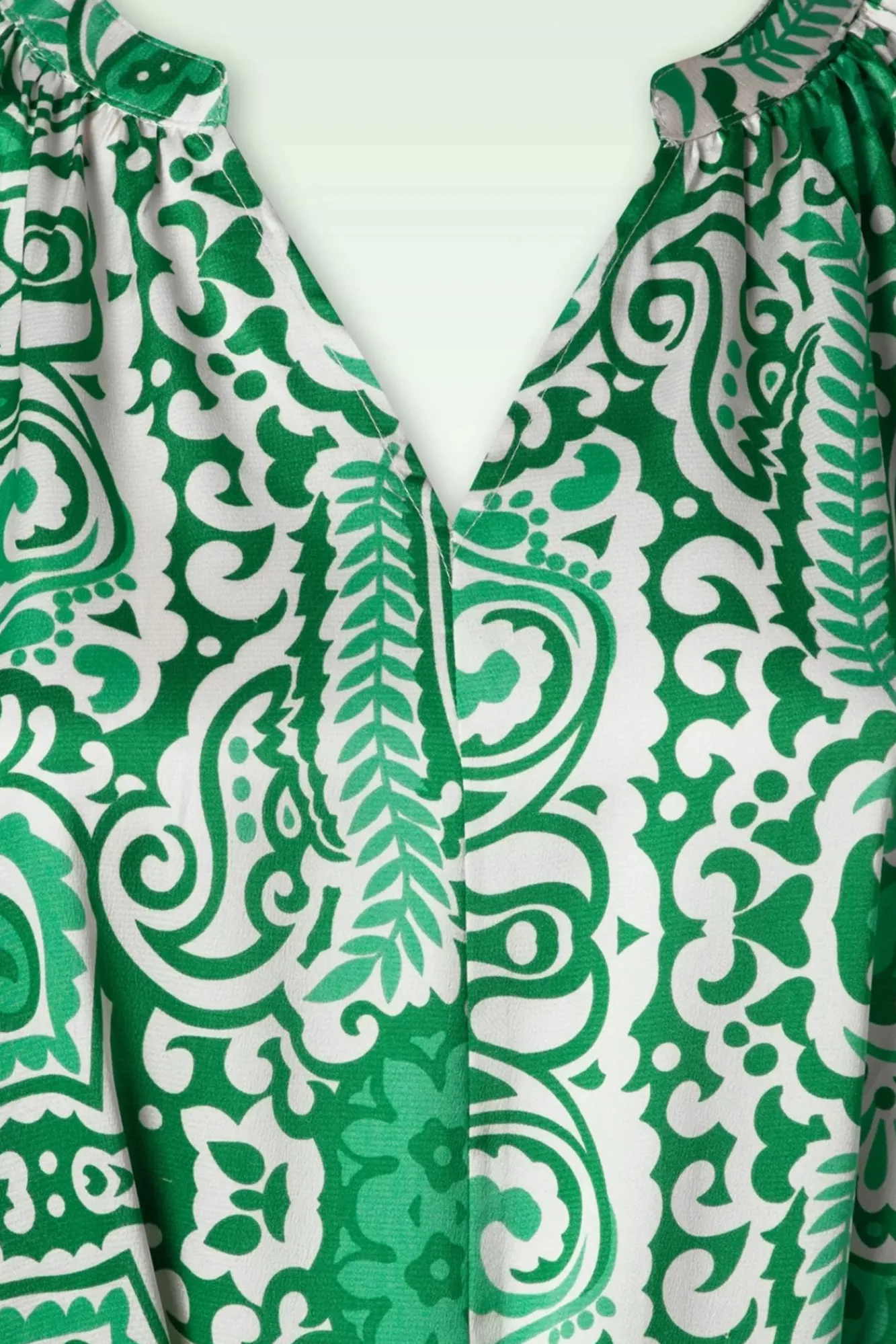 Online Smashed Lemon Myra Maxi Jurk In Gebroken Wit En Groen