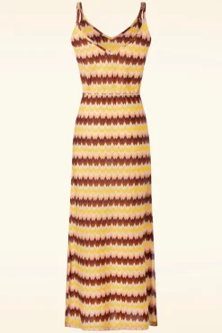 Shop King Louie Nadya Maxi Jurk Carmine In Mock Oranje
