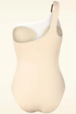 Best TC Beach One Shoulder Badpak In Ecru