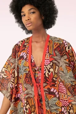 Fashion Surkana Palma Kimono In Multi
